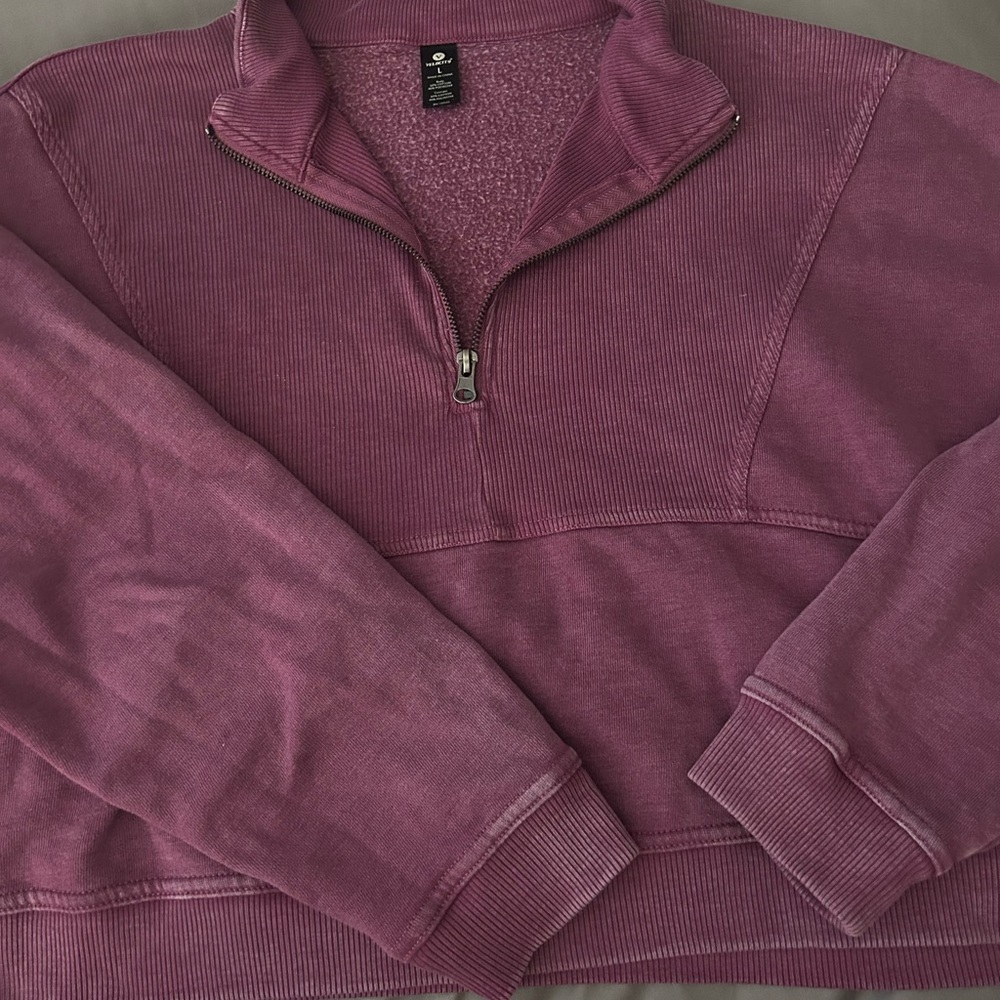 Mauve/Purple Half-Zip Sweater